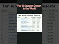 Top 10 Largest Desert in the World