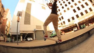 Skaterboarder's First 5-0 180 Out!