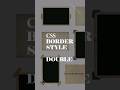 CSS border-style double #css #borderstyle #double #interviewpro