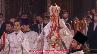 Russian Orthodox Patriarch Kirill presides over Easter ceremony in Moscow