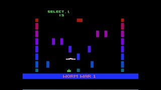 Worm War 1 - Atari 8-bit (1080p@60fps)