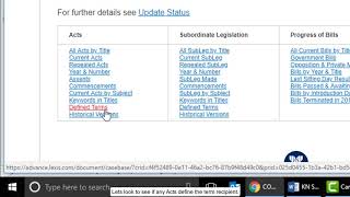 Lexis Advance Tutorial: Browsing for Defined Terms in Legislation