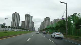 ♡Korea♡ Driving in Geonggido Hwaseong Dongtan 2 city around ,(동탄2기신도시 비오는날 드라이브)