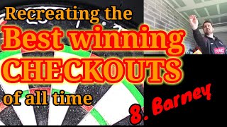 Recreating! The Best Darts Match Winning Checkouts! Barney 96 vs MVG