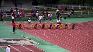 2017.6.26 本城陸上競技場　福岡県中学校選手権大会　中学2年男子100m決勝