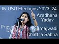 Aradhana Yadav (Samajwadi Chattra Sabha): Presidential Debate Speech of JNUSU Elections 2023-24