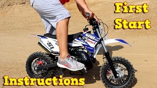 Dirt Bike 50cc - First Start - Instructions - NRG 50 from Nitro Motors - KTM Replica