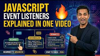 JavaScript Event Listeners Explained in ONE Video 🔥 Beginner to Advanced