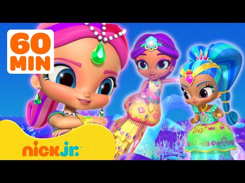 Shimmer and Shine's Mermaid Adventures! ‍️ w/ Leah and Arabella 1 Hour Compilation Nick Jr.