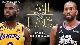 Los Angeles Lakers vs LA Clippers Full Game Highlights | Apr 5 | 2023 NBA Season