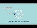 Animated Circular navigation bar using HTML, CSS and JavaScript