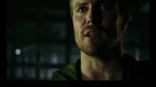 Arrow 1x04 - Oliver shows Diggle he is The Hood