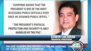 NewsLife: Palace downplays reported online posting of President Aquino's contact number