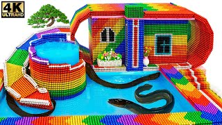 DIY - How To Make Simple House With Slides, Wells, Swimming Pools For Catfish From Magnetic Balls