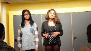 Mariah and Sasanka at Elements, Speak Out Loud's 2014 Wintersession Showcase