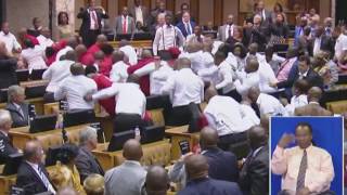 Hardhats and fists fly as EFF kicked out of #SONA2017