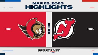 NHL Highlights | Senators vs. Devils - March 25, 2023