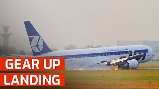 Gear Up Landing | LOT 16 lands without landing gear