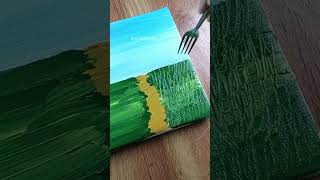 Landscape Painting Techniques #shorts #art #painting #acrylicpainting #youtubeshortsvideo