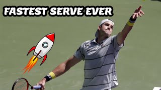 Official Fastest Serve in Tennis History 253km/h !!! 🚀
