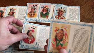 Native American Indian Chiefs 1950's complete set of 40 color cards fine