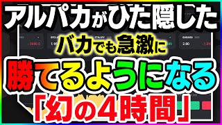 【※門外不出】アルパカがひた隠した、バカでも急激に勝てるようになる「幻の4時間」を見つけました【バイナリーオプション】【ハイローオーストラリア】【投資】