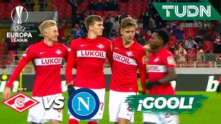 ¡GOOL DE VESTIDOR! Sobolev marca de Penal  | Spartak 1-0 Nápoli | Europa League 21/22 - J5 | TUDN