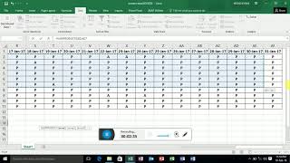 present and absent attendance sheet in excel (hindi)