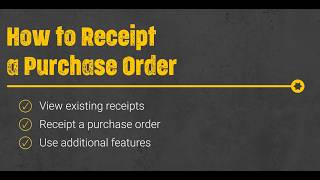 How To Receipt a Purchase Order in Simpro | Tutorial