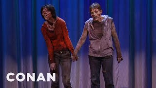 TV's First Lesbian Zombie Kiss | CONAN on TBS