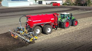 Bouwland bemesten met Schuitemaker Robusta / Fendt 1050 Peter Ziel.