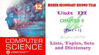 Chapter 9 (Part 1) | List, Tuples, Sets and Dictionary |Tamilnadu board 12th computer science
