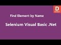 Selenium Visual Basic .Net Find Element by Name