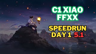 [Abyss 5.1] C1 Xiao FFXX 72s Top Half continuous speedrun (DAY 1)