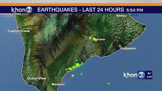 Swarm of earthquakes reported south of Kīlauea prompt volcano watch