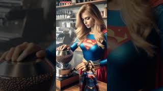 💥"Caffeine Queens: Superheroines Brewing Power as Baristas!"❤️☕️👍 #comixcraze777 #marvel #dc