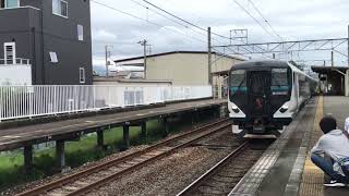 E257系2500番台(NC33編成)「特急 踊り子3号 修善寺行き」伊豆仁田駅 通過