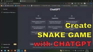 How to Create a Snake Game with ChatGPT using HTML and JavaScript