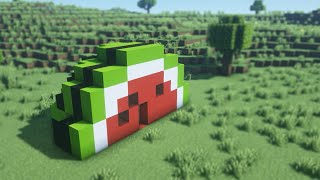 [Minecraft Tutorial]   Watermelon-shaped house  /Easy /How To Build