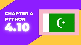 Chapter 4 Python | Pakistan Flag