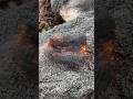 Make Fire rom metal sponge in the forest #camping #outdoors #asmr