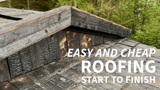 Roofing the Off Grid Cabin Start to finish From Rafters to Bargeboards