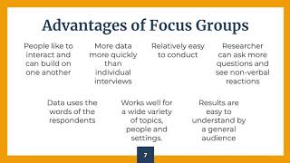 Using Focus Groups for Data Collection