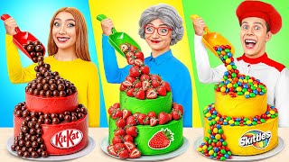 Me vs Grandma Cake Decorating Challenge | Edible Battle by Multi DO Challenge