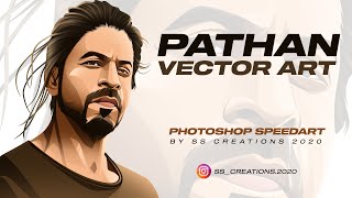 PATHAN Vector art  | photoshop timelapse | ss creations 2020