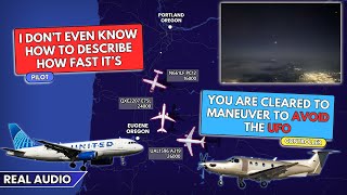 UFO report. Multiple aircraft report unknown objects over Oregon. Real ATC