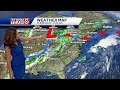 Video: Muggy with showers at times