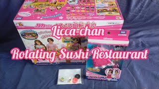 Licca Rotating Revolving Sushi Restaurant toy 2019 version Unboxing