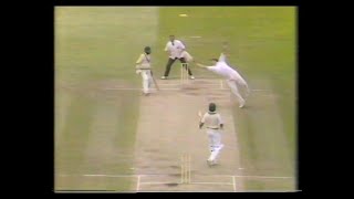 ENGLAND v PAKISTAN 4th TEST MATCH DAY 5 EDGBASTON JULY 28 1987 IAN BOTHAM NEIL FOSTER IMRAN KHAN