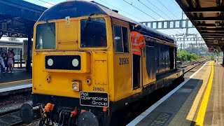 GBRF 20905 Thrashing out of Didcot platform 4